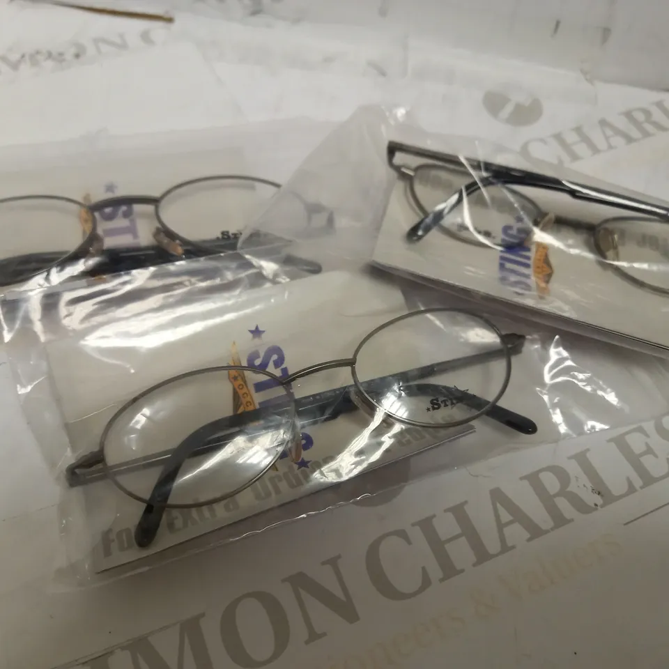 LOT OF 3 PAIRS OF STING OCCHIALI SPECTACLES