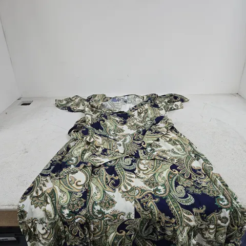MANGO PAISLEY PATTERN DRESS UK 14 TAGGED