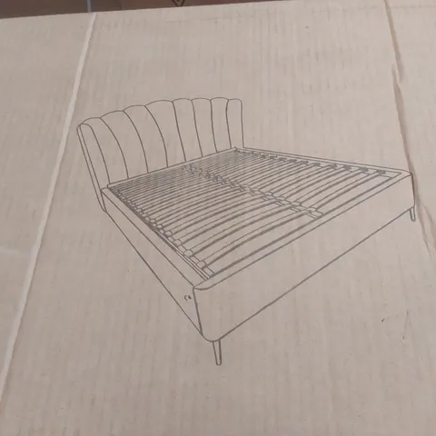 BOXED BIRELA 150CM KING SIZE LOTTIE OTTOMAN PINK BED FRAME (3 BOXES)