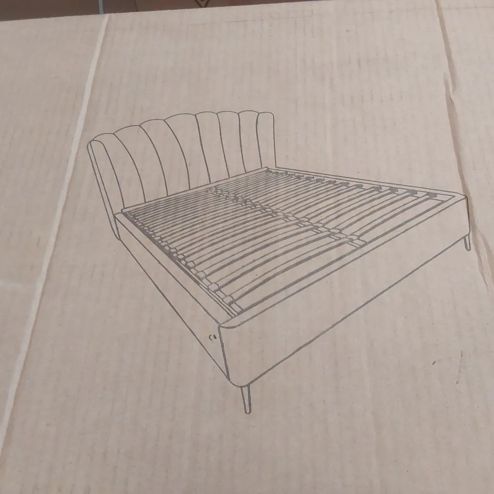 BOXED BIRELA 150CM KING SIZE LOTTIE OTTOMAN PINK BED FRAME (3 BOXES)