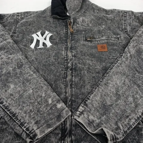 CARHARTT DENIM-STYLE ZIP JACKET - LARGE 