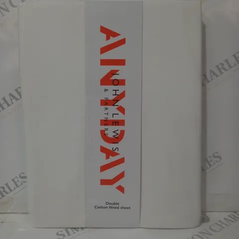 JOHN LEWIS DOUBLE COTTON FITTED SHEET