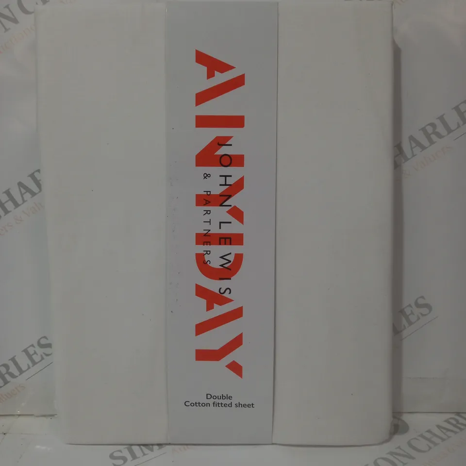 JOHN LEWIS DOUBLE COTTON FITTED SHEET