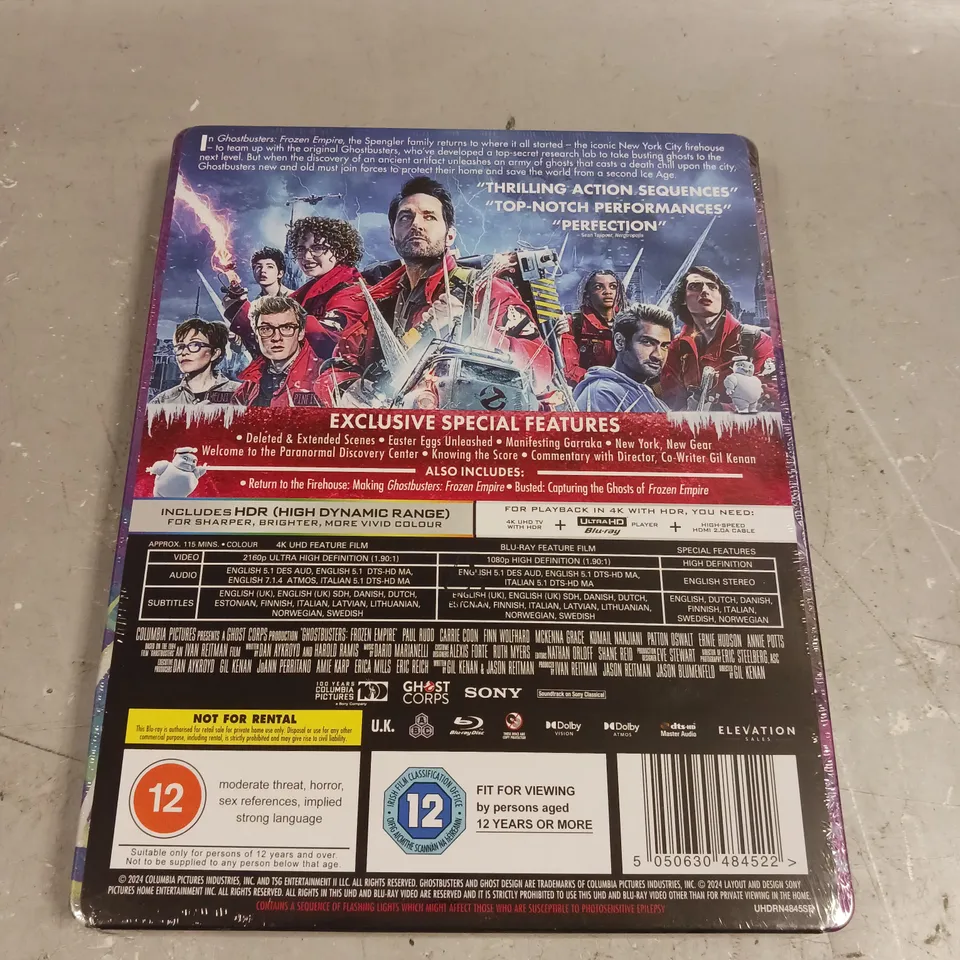 SEALED GHOSTBUSTERS FROZEN EMPIRE STEELBOOK EDITION BLU-RAY 