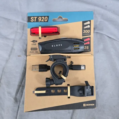 DECATHLON ELOPS ST920 BIKE LIGHT SET – USB RECHARGEABLE