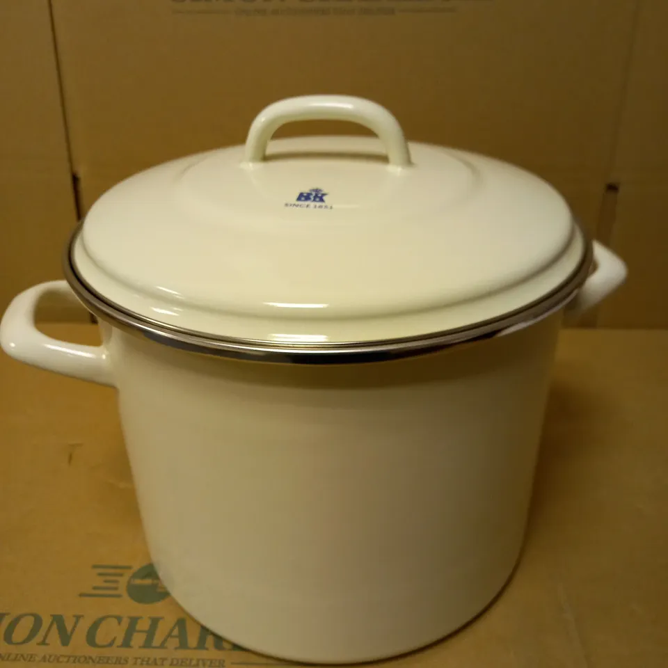 BK INDIGO 24CM 8.7L STOCKPOT CREAM