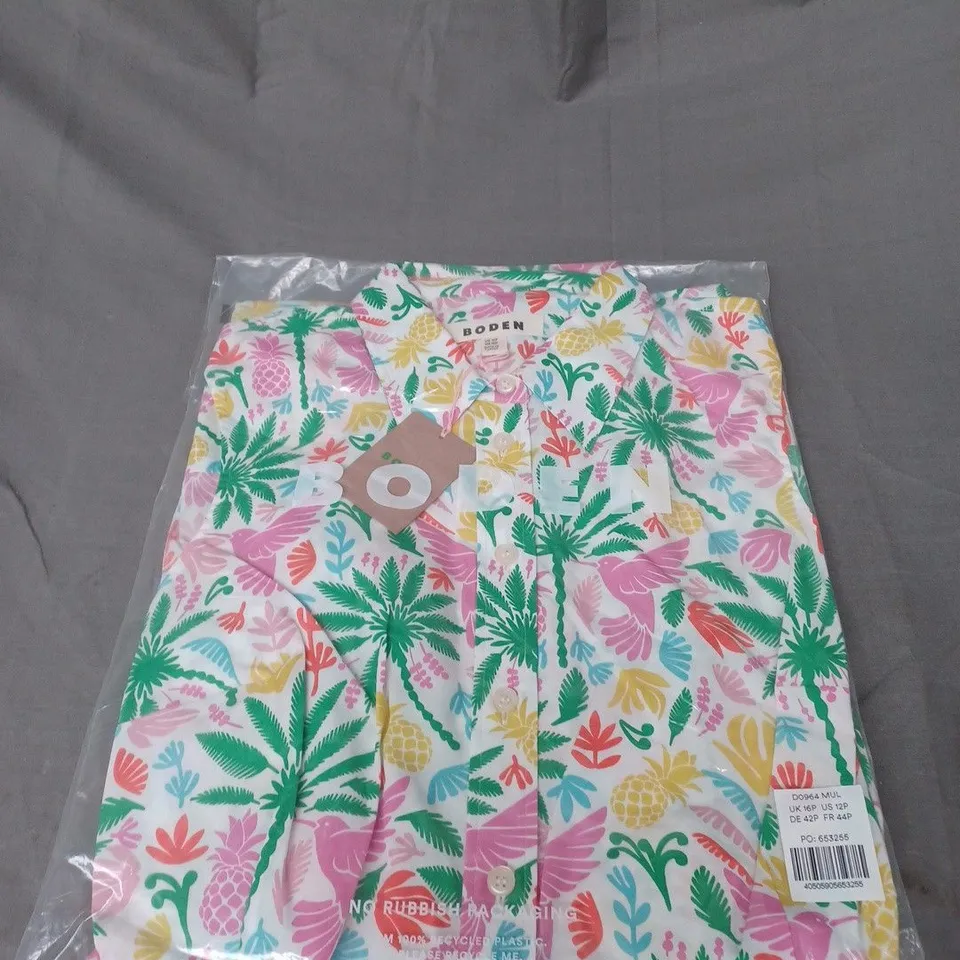 BAGGED BODEN WOMENS FLORAL OCCASSIONAL DRESS SIZE 16P