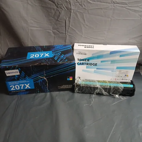 BOX OF APPROXIMATELY 10 ASSORTED PRINTER TONER CARTRIDGES