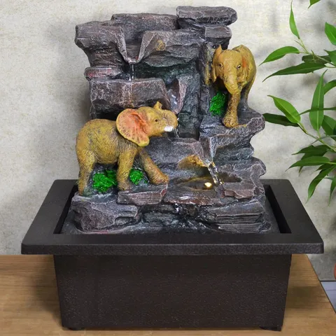 BOXED BLANKENSHIP WEATHER RESISTANT TABLE TOP FOUNTAIN WITH LIGHT (1 BOX)