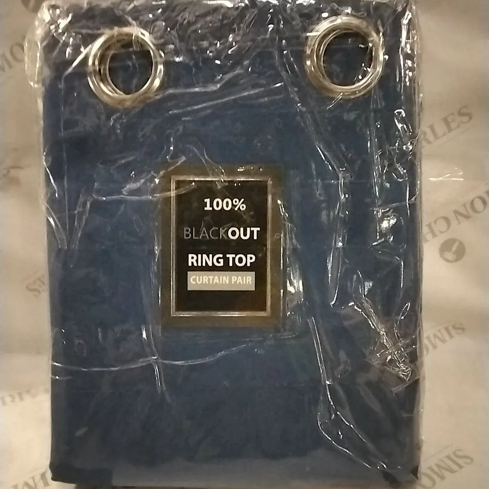 Bagged bigham blackout eyelet curtains 229x229cm 