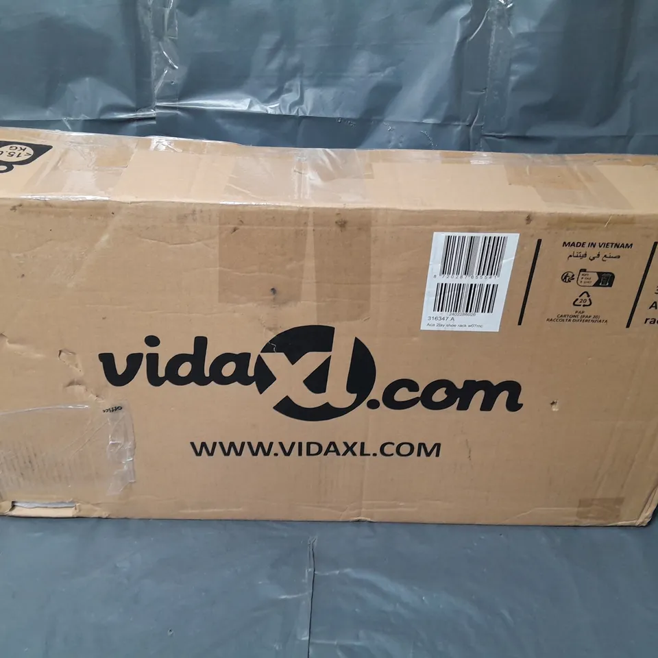 BOXED VIDAXL ACACIA 2 LAYER  SHOE RACK (W07MC)