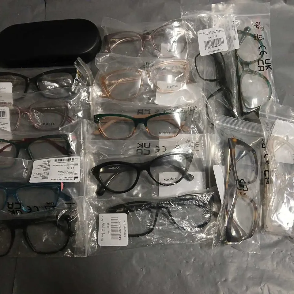 LOT OF APPROXIMATELY 30 ASSORTED PAIRS OF GLASES TO INCLUDE MAX MARA AND GUESS