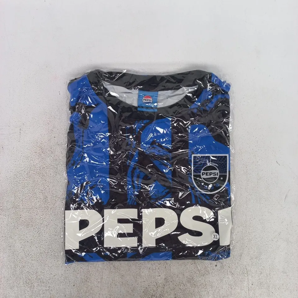 BAGGED PEPSI FOOTBALL JERSEY IN BLACK/BLUE SIZE XL