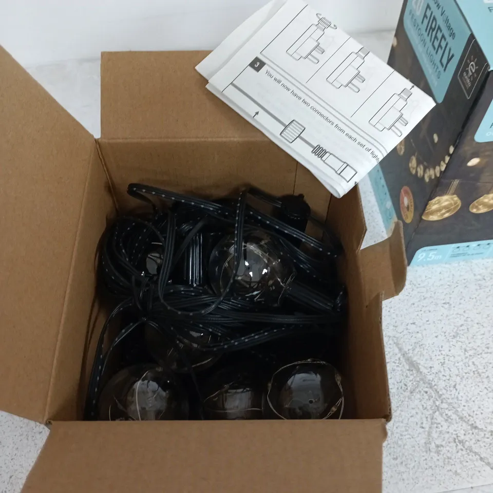 LOT OF 2 BOXED 20 FIREFLY FESTOON LIGHT SETS