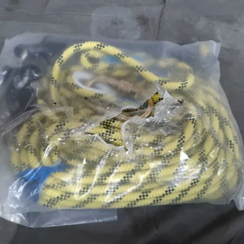Hi-visibility Yellow/Black Coiled Rope in Plastic Bag