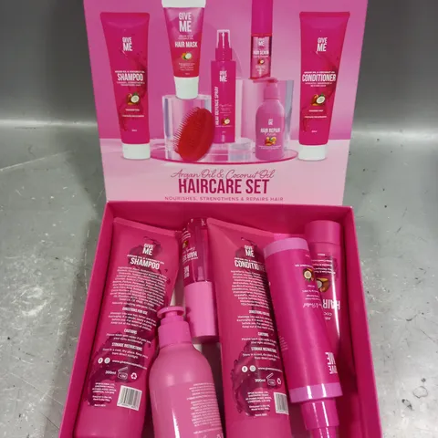BOXED GIVE ME ARGAN OIL & COCONUT OIL HAIRCARE SET