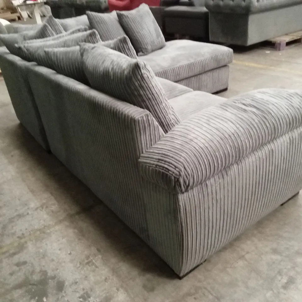 AMALFI RIGHT HAND SCATTER BACK FABRIC CORNER CHAISE SOFA RRP £999