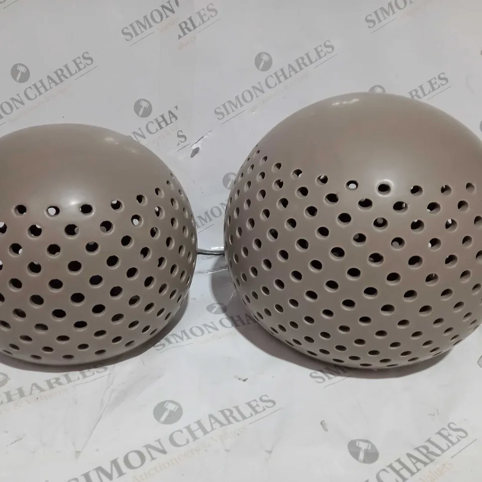 K BY KELLY HOPPEN SET OF 2 INDOOR OUTDOOR ORBS 25CM AND 30CM - TAUPE