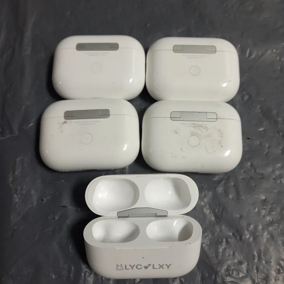 LOT OF 5 EMPTY APPLE AIRPODS PRO 2 CHARGING CASES A2700 IN WHITE