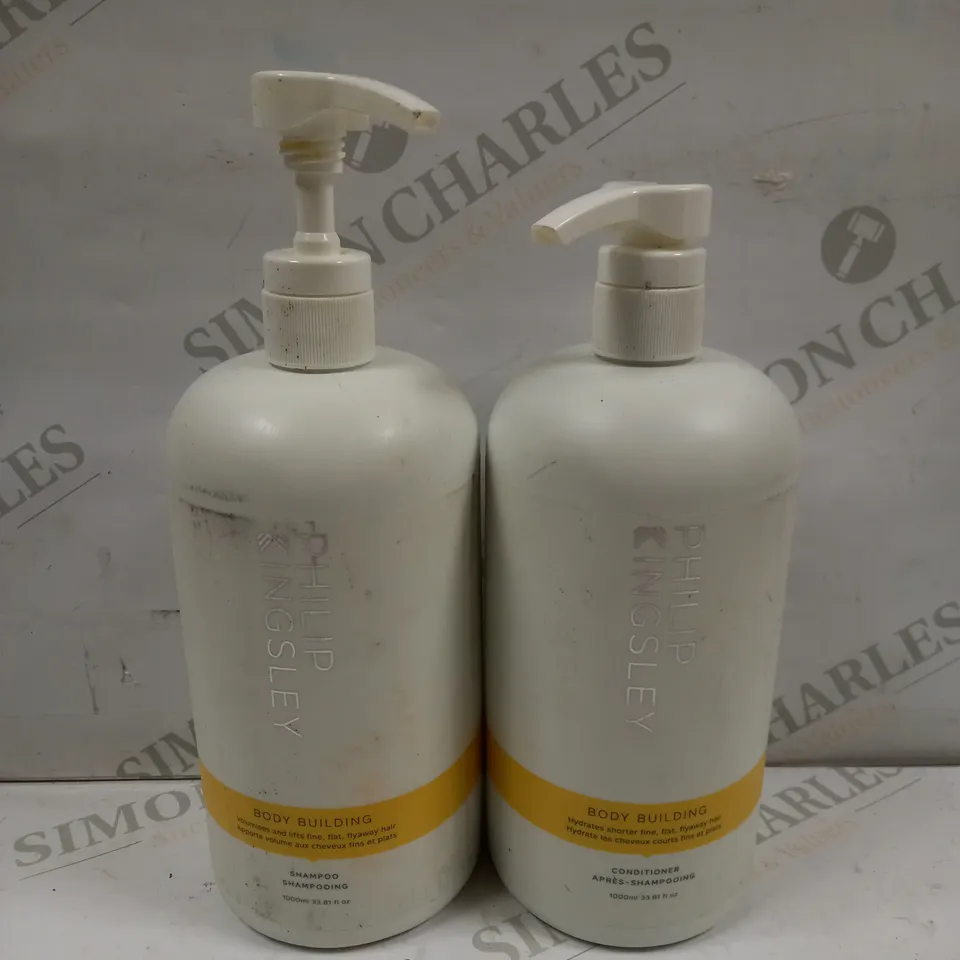 PHILIP KINGSLEY BODY BUILDING SHAMPOO & CONDITIONER - 2 X 1L