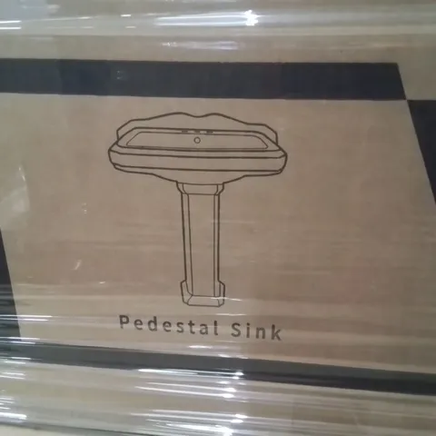 PALLET CONTAINING 4 DEERVALLEY DV-1P521 PEDESTAL BATHROOM SINK BASINS