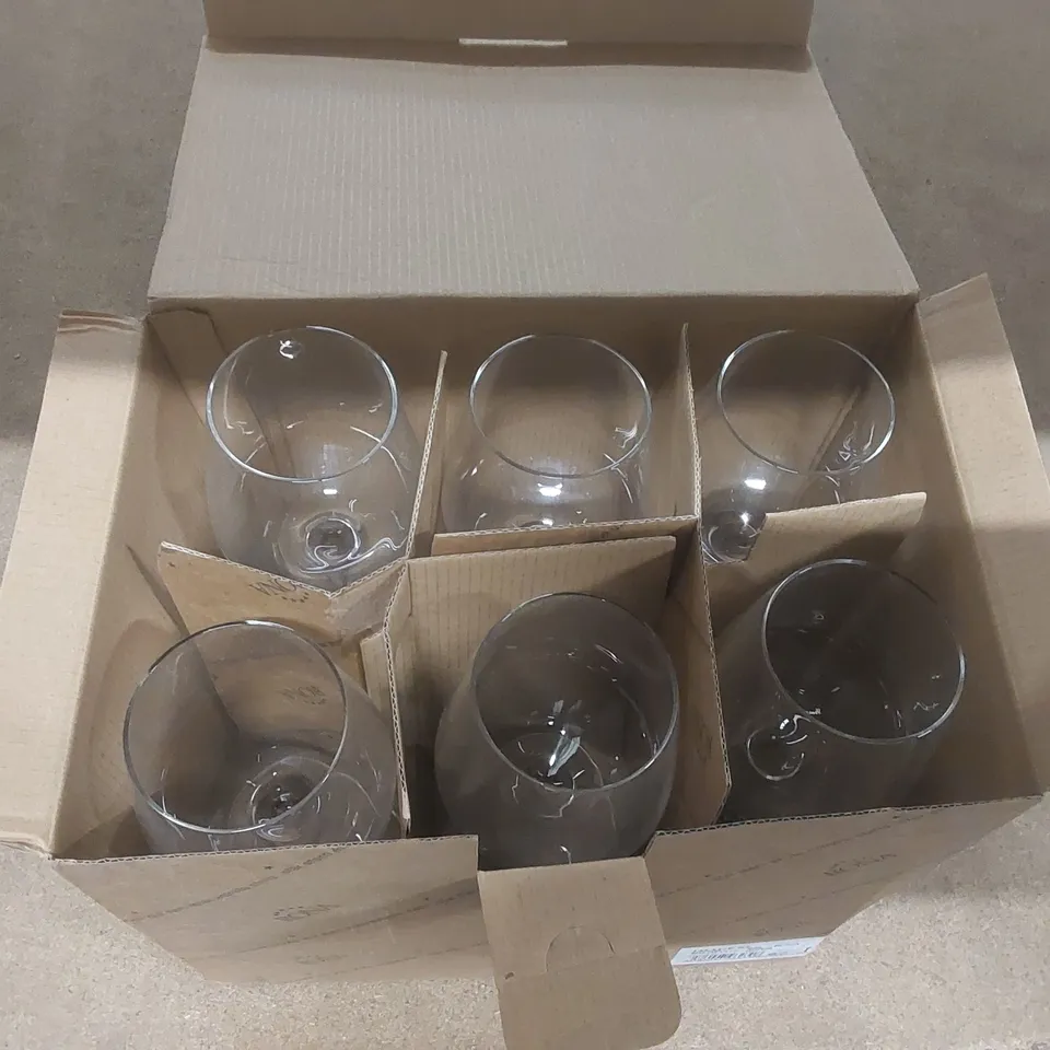 BOX CONTAINING 6x BRAND NEW RONA 360ML WINE GLASSES