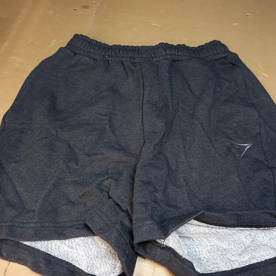 GYMSHARK REST DAY SWEATS SHORTS - SMALL - DARK GREY