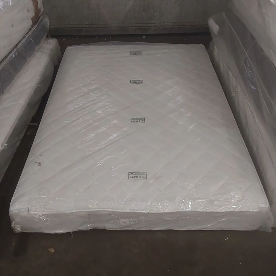 QUALITY BAGGED DOUBLE 135cm AIRSPRUNG LUXURY QUILTED MEDIUM MATTRESS