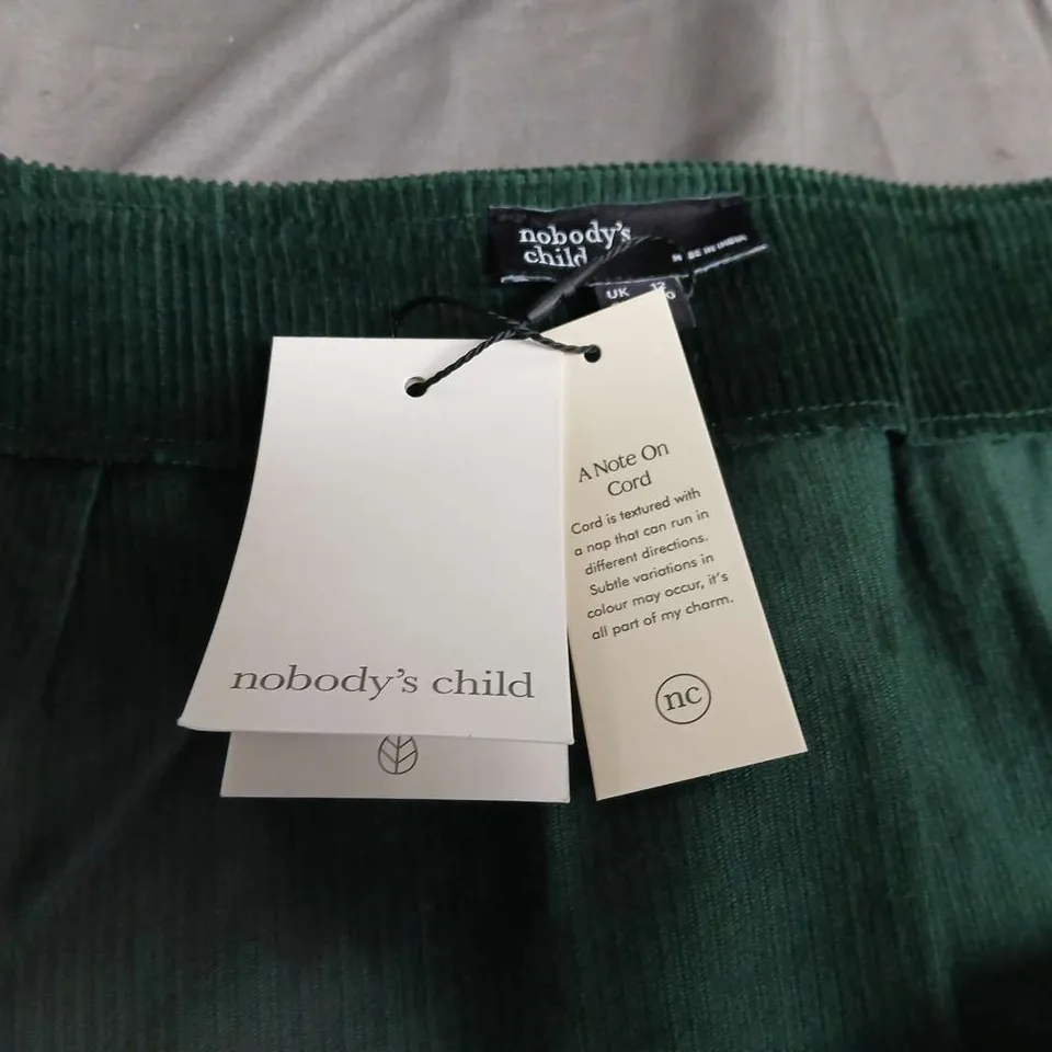 NOBODYS CHILD SOFIA WRAP SKIRT IN DENIM TWILL GREEN - UK 12