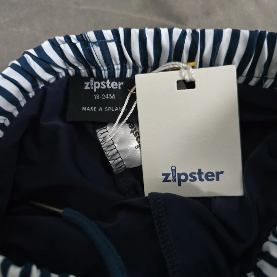 ZIPSTER BOYS' NAUTICAL STRIPE SWIM TRUNKS, 18-24M