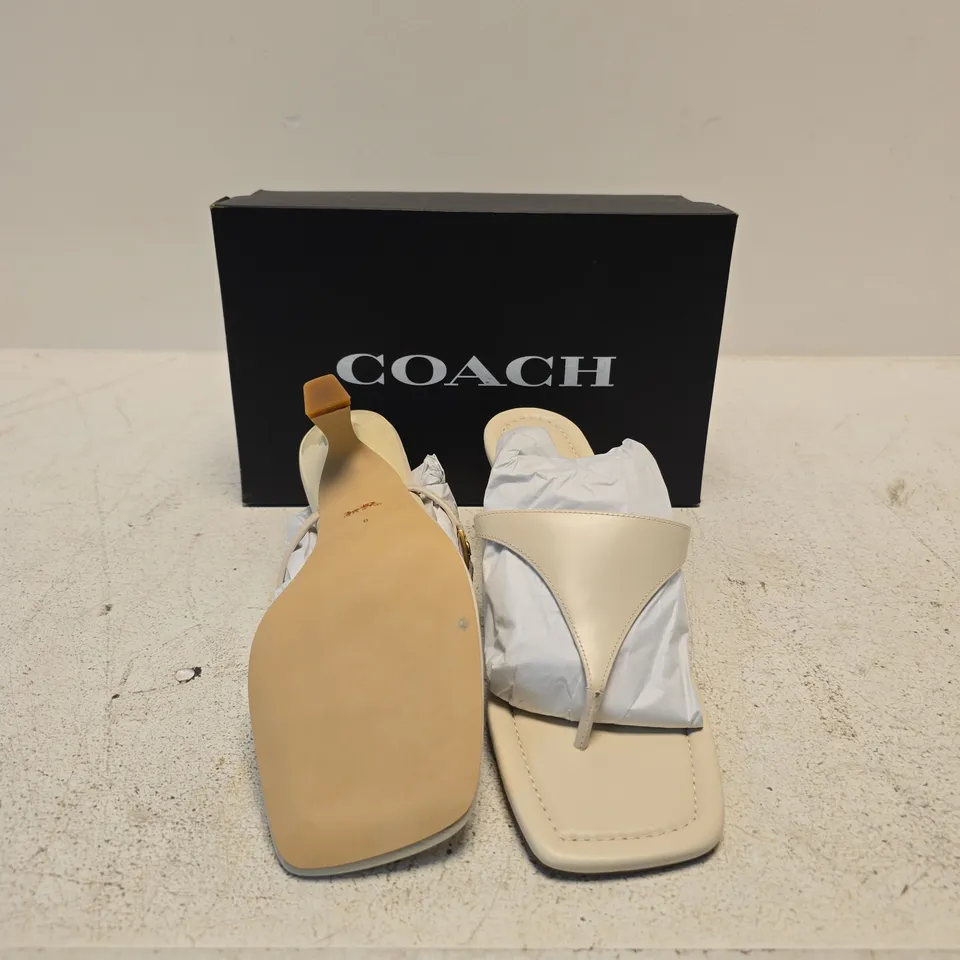 COACH WOMEN'S BEIGE SANDALS – UK 6 (EU 39) – BOXED