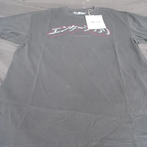 AMBUSH REALITY ORGANIC SOUND PRINTED T-SHIRT, GREY - UK SIZE L