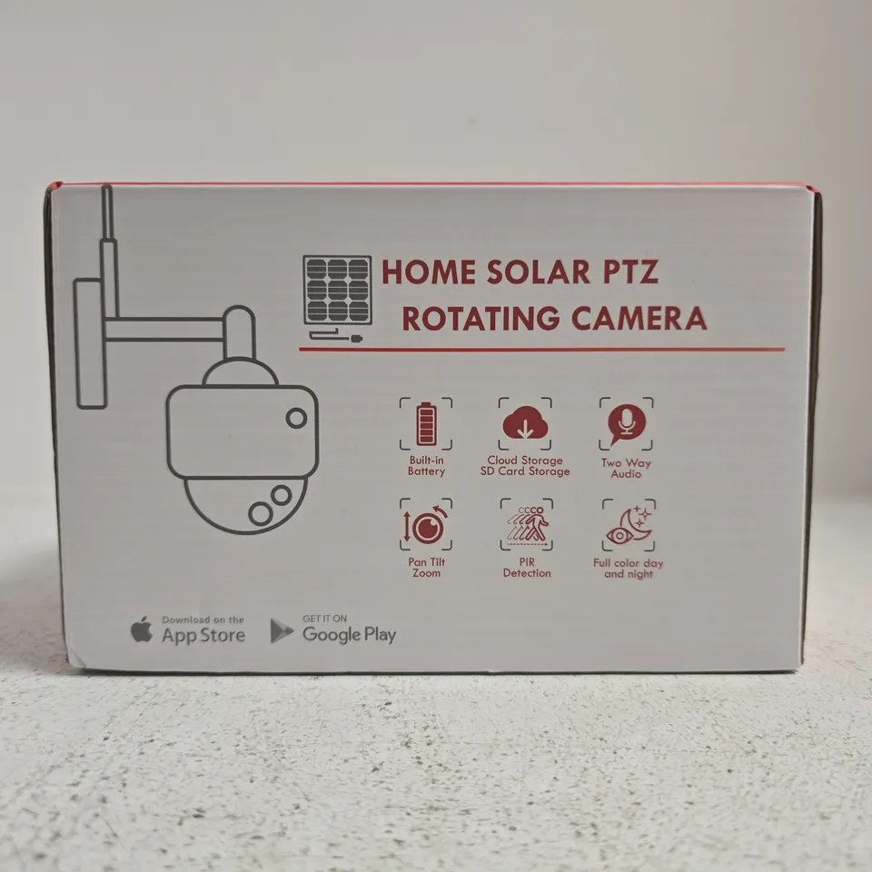 HOME SOLAR PTZ ROTATING CAMERA – BOXED