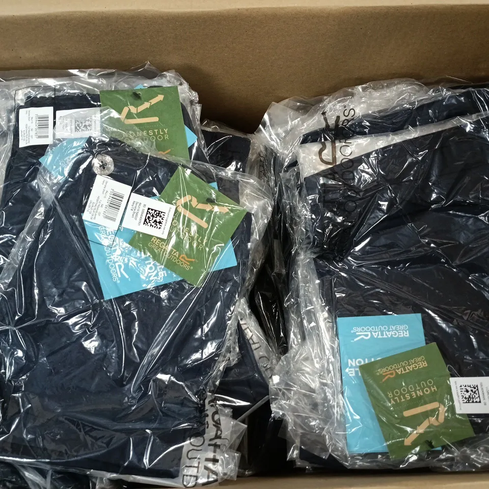 APPROXIMATELY 50 BRAND NEW REGATTA KIDS DENISHA SHORTS IN NAVY IN VARIOUS SIZES