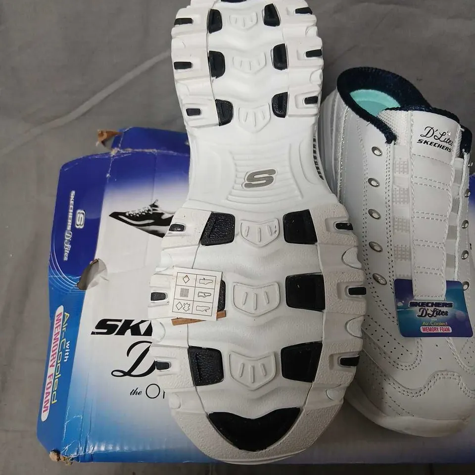 SKECHERS D'LITES WOMEN'S WHITE MEMORY FOAM SNEAKERS UK 6 (EU 39, US 9)