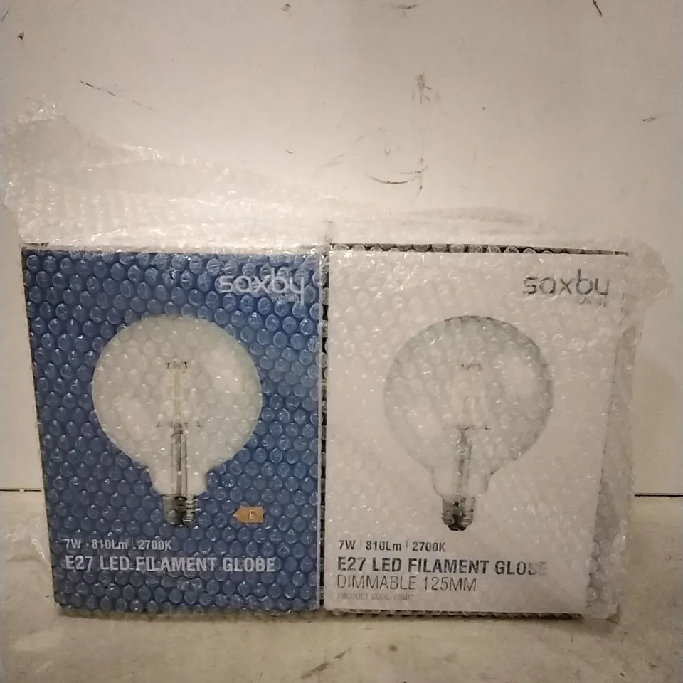2 × LED E27 VINTAGE GLOBE LIGHT BULBS