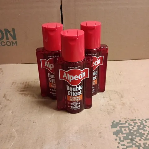 3 X ALPECIN DOUBLE EFFECT CAFFEINE SHAMPOO 200ML