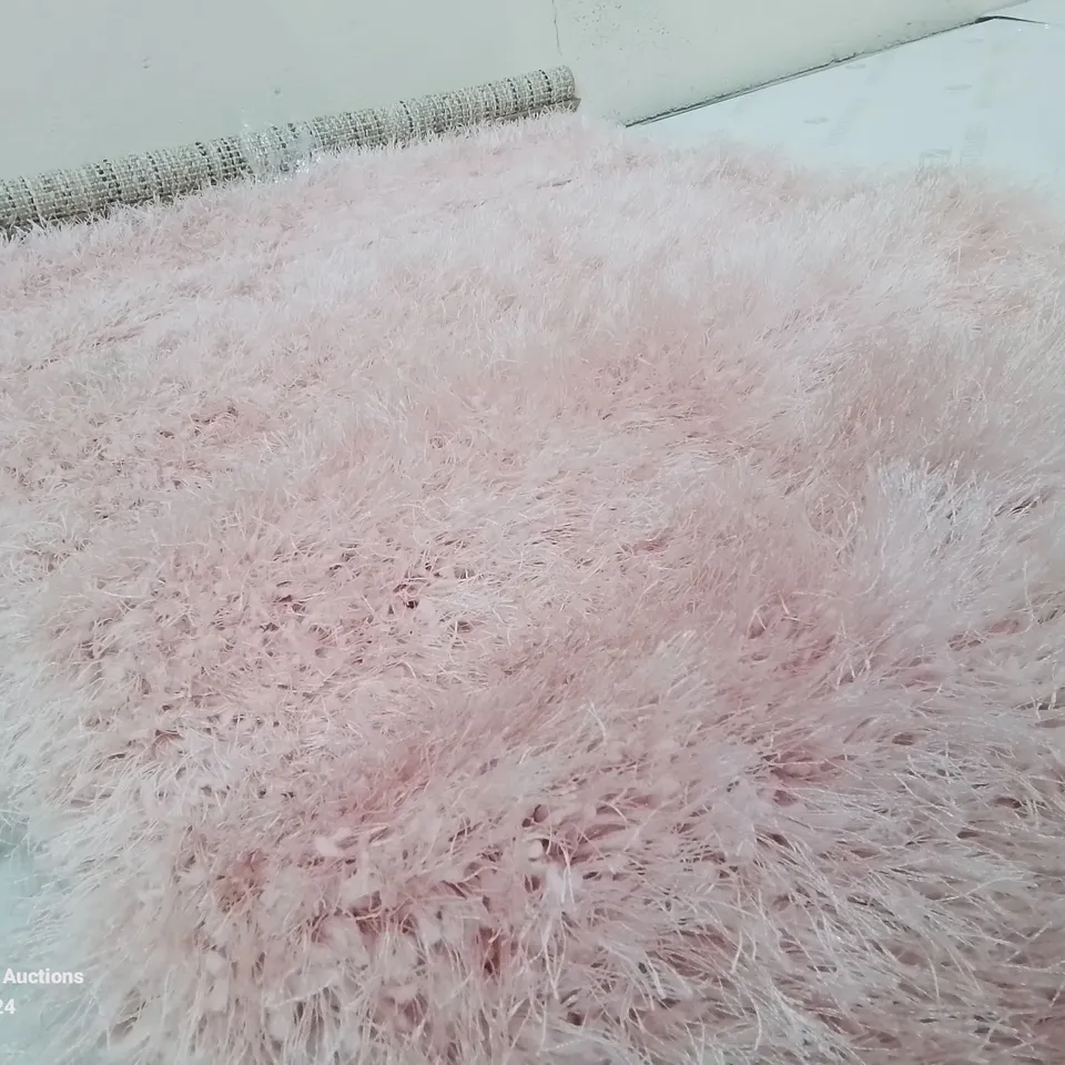 BRAND NEW PACO HOME 300 GLAMOUR PINK/ROSE 60X100CM SHAGGY RUG