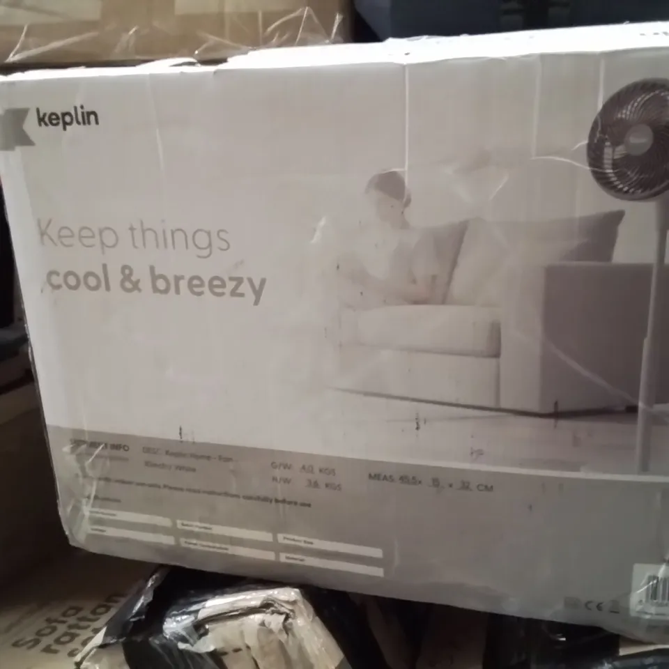BOXED KEPLIN 10" WHITE OSCILLATING FAN