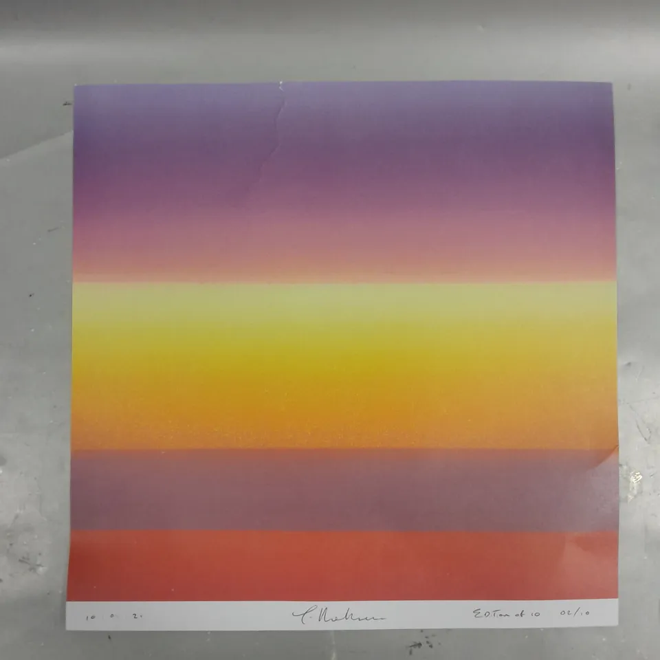 SIGNED LIMITED EDITION UNIQUE COLOUR GRADIENTS PRINT 2/10