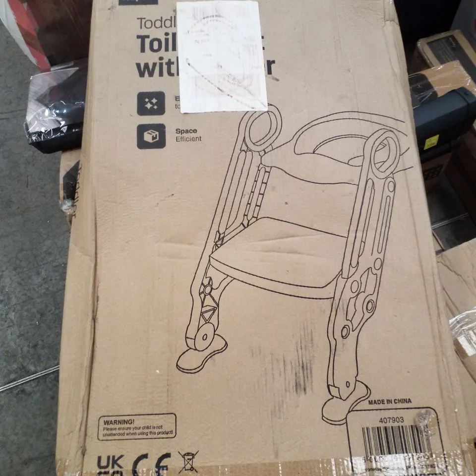 BOXED KEPLIN TODDLER TOILET SEAT WITH LADDER BLUE & SKYBLUE
