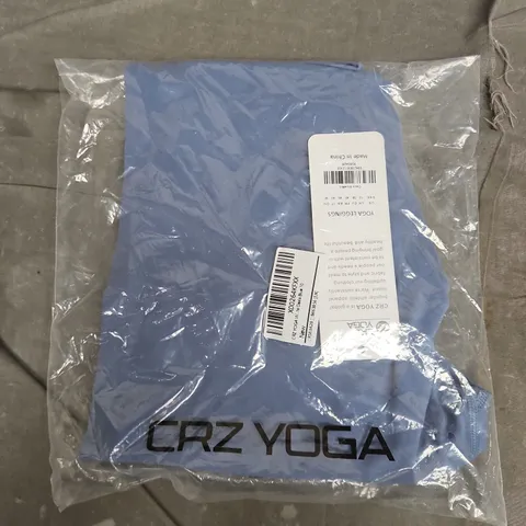 BAGGED CRZYOGA LEGGINGS IN OASIS BLUE - UK 10
