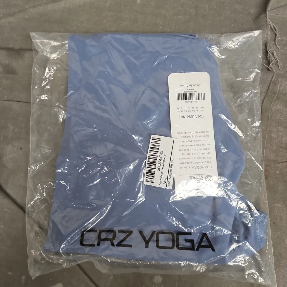 BAGGED CRZYOGA LEGGINGS IN OASIS BLUE - UK 10
