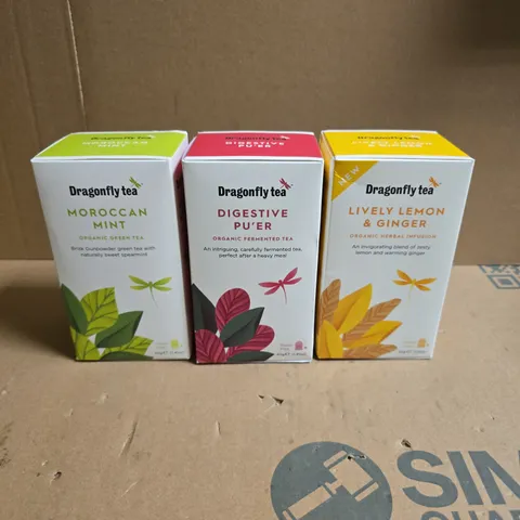 7 X DRAGONFLY TEA ASSORTED PACKS