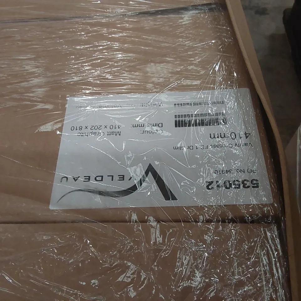 PALLET CONTAINING A LARGE QUANTITY OF ASSORTED BATHROOM FURNITURE PARTS INCLUDING: CALYPSO BRENTA WALL HUNG VANITY UNIT, VANITY CARCASSES ECT