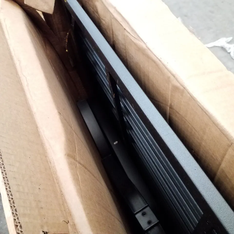 BOXED BLACK METAL GARDEN DINING TABLE 