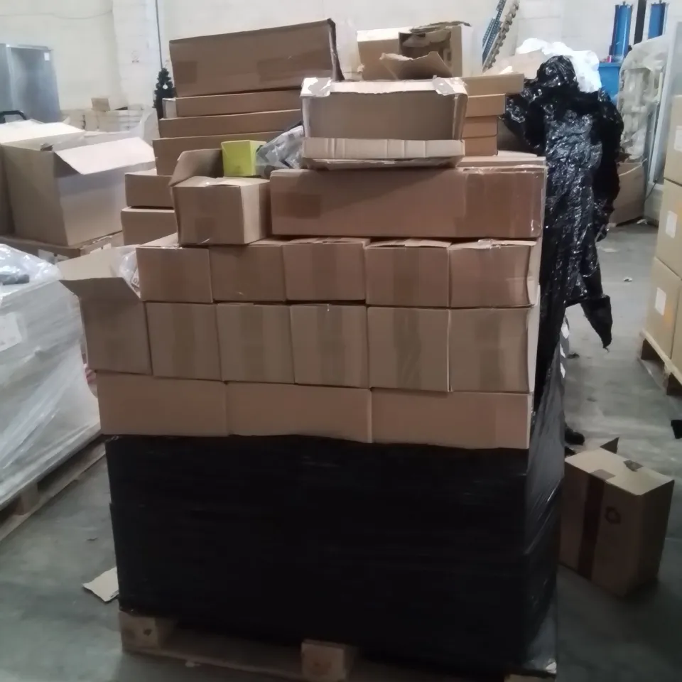 PALLET OF ASSORTED PET PRODUCTS TO INCLUDE;GLASS DRINKING BOTTLE,2 SIDED CAT SCRATCHING POST,DOG BOWLS,INTERACTIVE CAT TOY,COLLARS