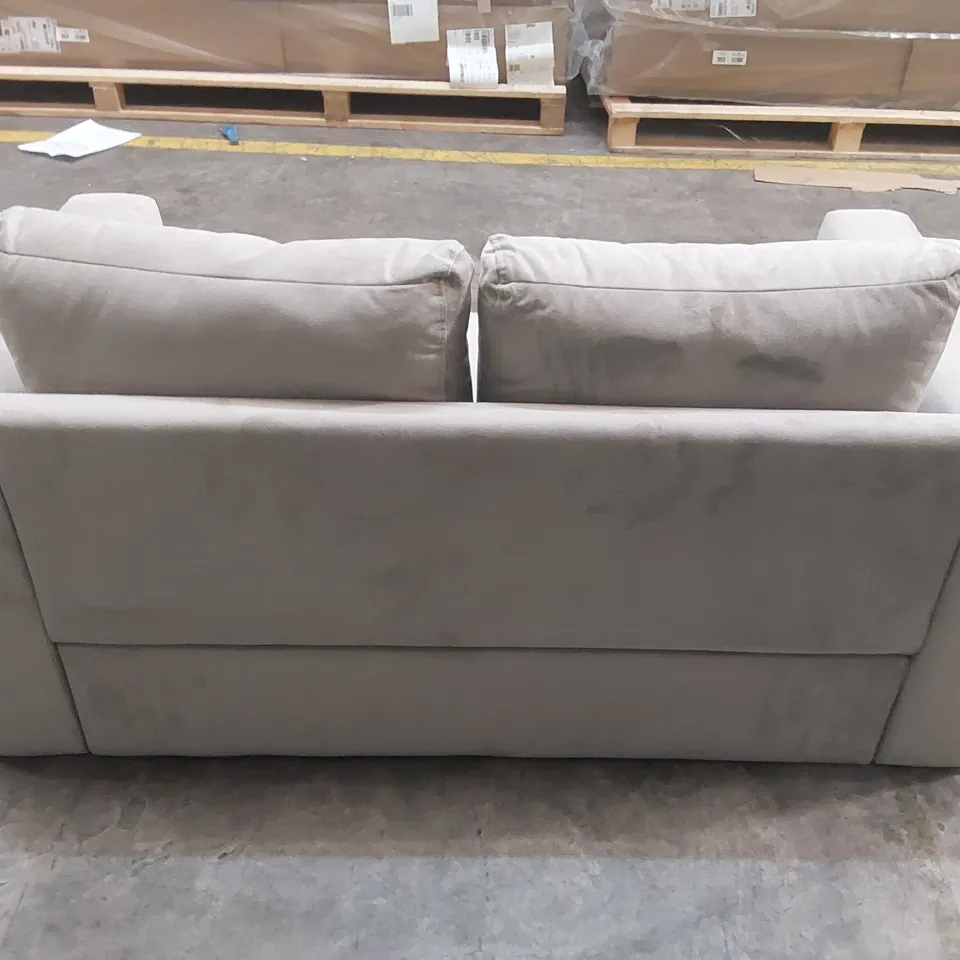 QUALITY DESIGNER 2 SEATER VELVET UPHOLSTERED SOFA