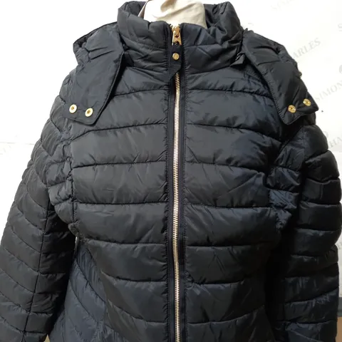 JOULES CANTERBURY LONG PADDED COAT IN MARINE NAVY SIZE 16 