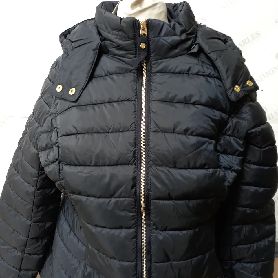 JOULES CANTERBURY LONG PADDED COAT IN MARINE NAVY SIZE 16